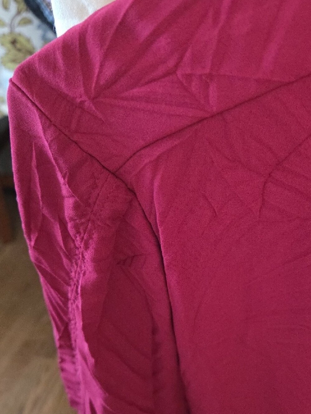 Chico's Raspberry Textured Layered Long-Sleeve Top - Picture 3 of 3